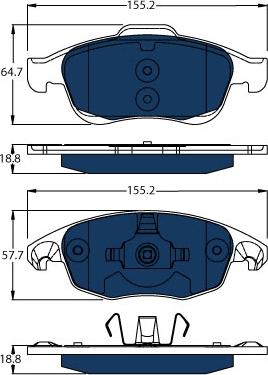 TRW GDB1690BTE - Тормозные колодки, дисковые, комплект autospares.lv