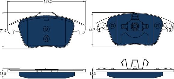 TRW GDB1691BTE - Тормозные колодки, дисковые, комплект autospares.lv