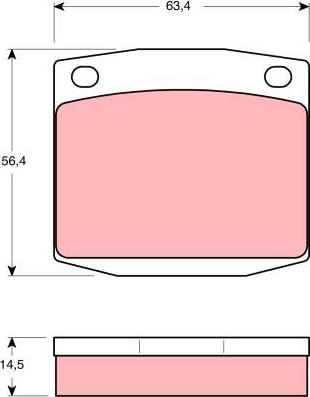 TRW GDB169 - Тормозные колодки, дисковые, комплект autospares.lv