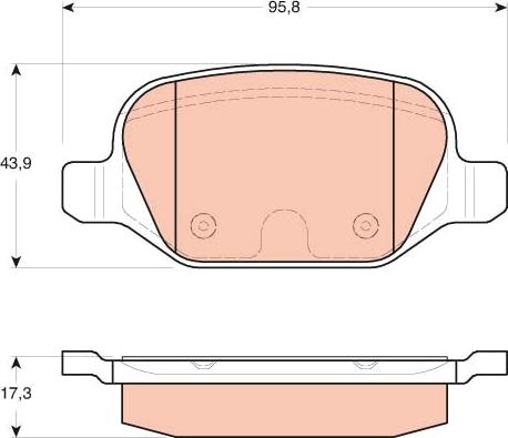 TRW GDB1646 - Тормозные колодки, дисковые, комплект autospares.lv