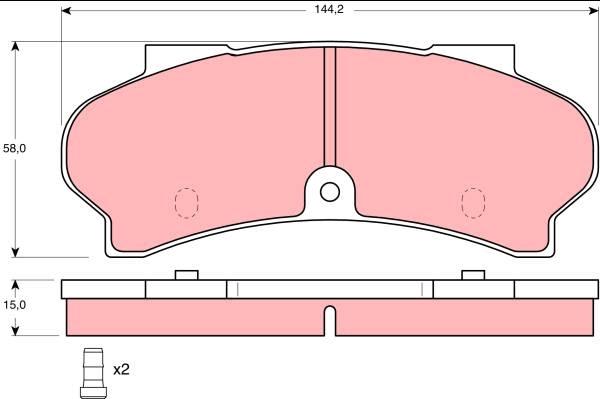 TRW GDB164 - Тормозные колодки, дисковые, комплект autospares.lv