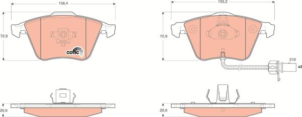 TRW GDB1659 - Тормозные колодки, дисковые, комплект autospares.lv