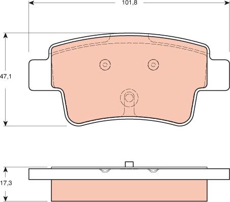 TRW GDB1656 - Тормозные колодки, дисковые, комплект autospares.lv