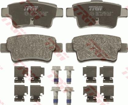 TRW GDB1656 - Тормозные колодки, дисковые, комплект autospares.lv