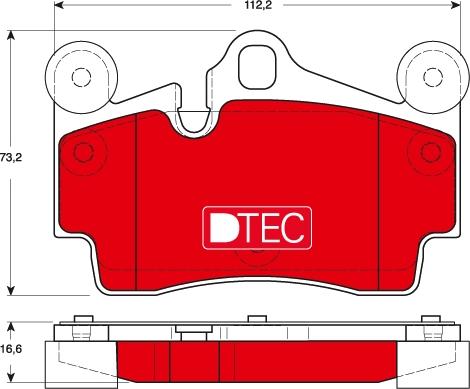 TRW GDB1653DTE - Тормозные колодки, дисковые, комплект autospares.lv