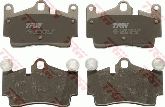 TRW GDB1653 - Тормозные колодки, дисковые, комплект autospares.lv