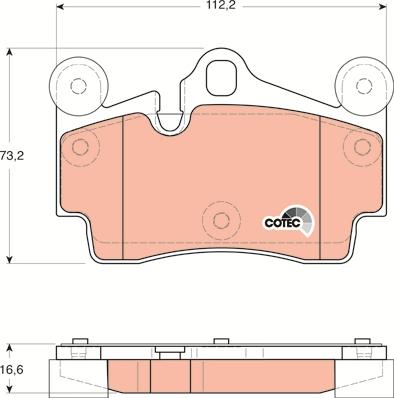 TRW GDB1653 - Тормозные колодки, дисковые, комплект autospares.lv