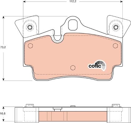 TRW GDB1652 - Тормозные колодки, дисковые, комплект autospares.lv