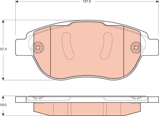 TRW GDB1669 - Тормозные колодки, дисковые, комплект autospares.lv