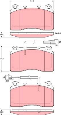 TRW GDB1603 - Тормозные колодки, дисковые, комплект autospares.lv