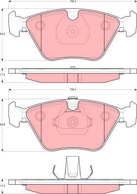 TRW GDB1619 - Тормозные колодки, дисковые, комплект autospares.lv