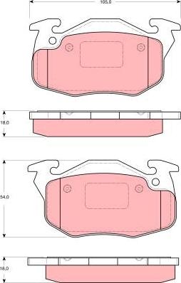 TRW GDB1615 - Тормозные колодки, дисковые, комплект autospares.lv