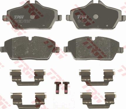 TRW GDB1611 - Тормозные колодки, дисковые, комплект autospares.lv