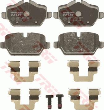 TRW GDB1612 - Тормозные колодки, дисковые, комплект autospares.lv