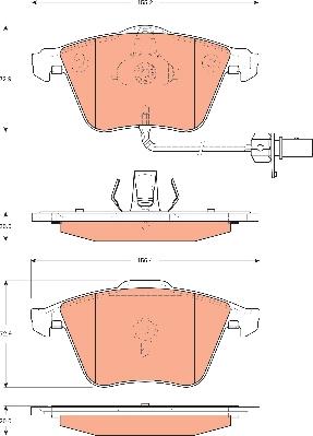 TRW GDB1689 - Тормозные колодки, дисковые, комплект autospares.lv