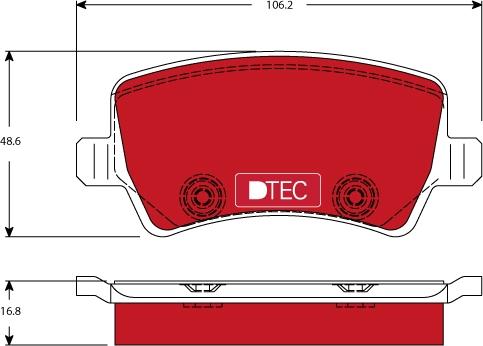 TRW GDB1685DTE - Тормозные колодки, дисковые, комплект autospares.lv