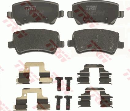 TRW GDB1685 - Тормозные колодки, дисковые, комплект autospares.lv