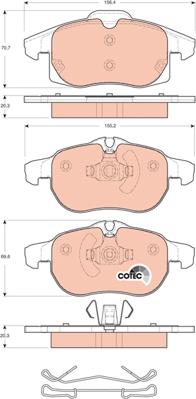 TRW GDB1686 - Тормозные колодки, дисковые, комплект autospares.lv