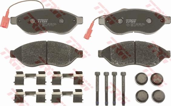 TRW GDB1681 - Тормозные колодки, дисковые, комплект autospares.lv