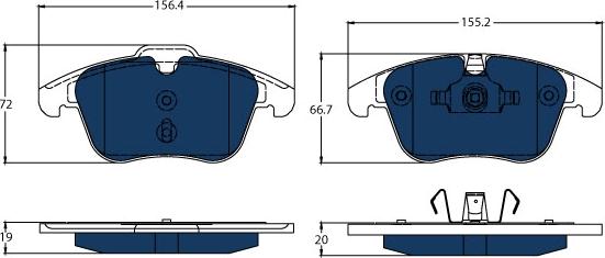 TRW GDB1683BTE - Тормозные колодки, дисковые, комплект autospares.lv