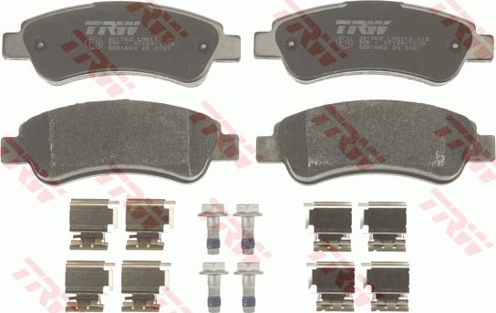 TRW GDB1682 - Тормозные колодки, дисковые, комплект autospares.lv