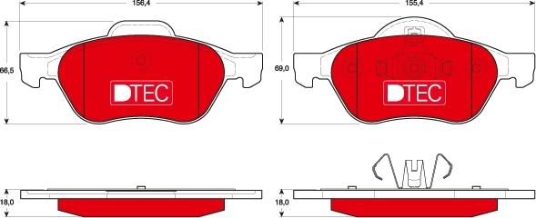 TRW GDB1687DTE - Тормозные колодки, дисковые, комплект autospares.lv