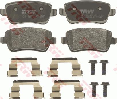 TRW GDB1638 - Тормозные колодки, дисковые, комплект autospares.lv