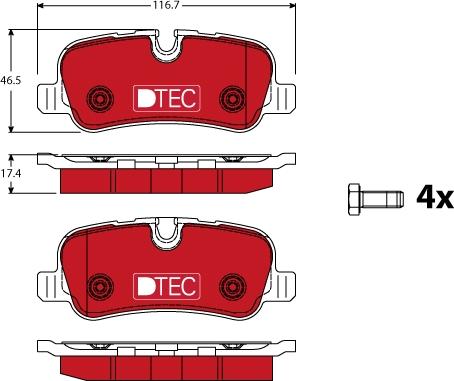 TRW GDB1632DTE - Тормозные колодки, дисковые, комплект autospares.lv