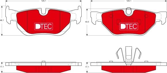 TRW GDB1626DTE - Тормозные колодки, дисковые, комплект autospares.lv