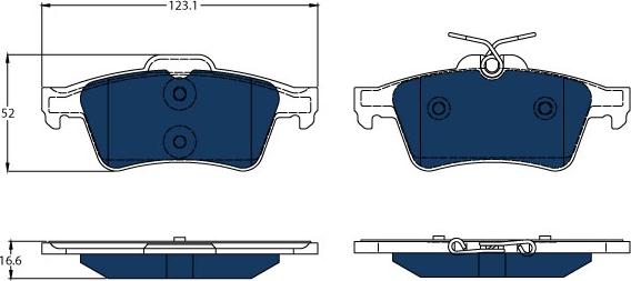 TRW GDB1621BTE - Тормозные колодки, дисковые, комплект autospares.lv