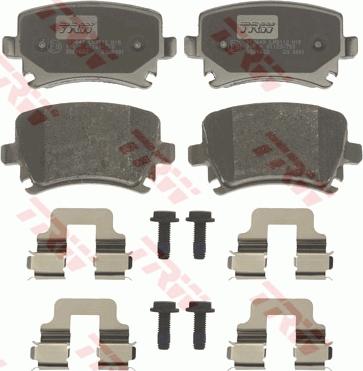 TRW GDB1622 - Тормозные колодки, дисковые, комплект autospares.lv