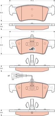 TRW GDB1671 - Тормозные колодки, дисковые, комплект autospares.lv