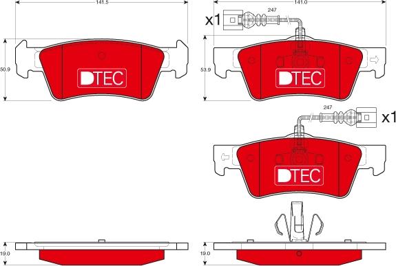 TRW GDB1672DTE - Тормозные колодки, дисковые, комплект autospares.lv