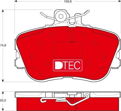 TRW GDB1094DTE - Тормозные колодки, дисковые, комплект autospares.lv