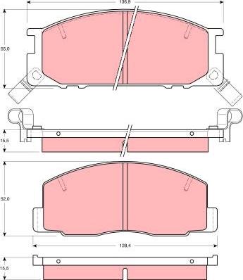 TRW GDB1043 - Тормозные колодки, дисковые, комплект autospares.lv