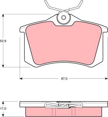 TRW GDB1055 - Тормозные колодки, дисковые, комплект autospares.lv