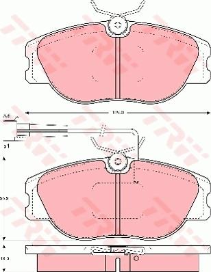 TRW GDB1052 - Тормозные колодки, дисковые, комплект autospares.lv