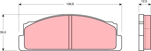 TRW GDB105 - Тормозные колодки, дисковые, комплект autospares.lv