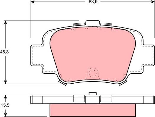 TRW GDB1060 - Тормозные колодки, дисковые, комплект autospares.lv