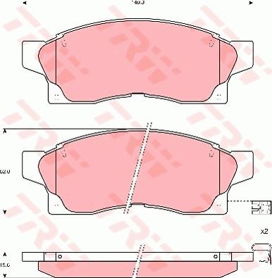 TRW GDB1062 - Тормозные колодки, дисковые, комплект autospares.lv