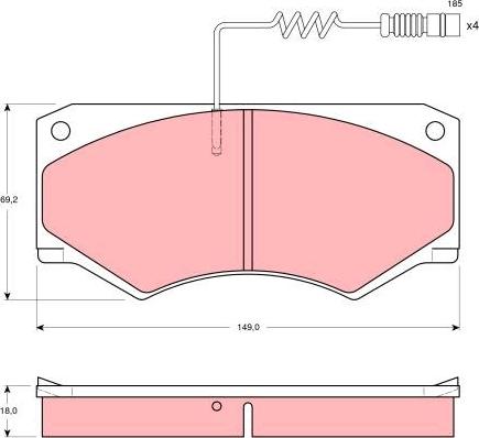 TRW GDB1067 - Тормозные колодки, дисковые, комплект autospares.lv