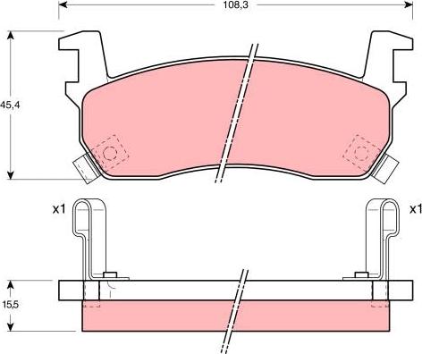 TRW GDB1004 - Тормозные колодки, дисковые, комплект autospares.lv