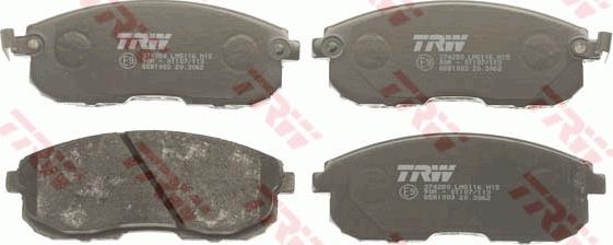 TRW GDB1003DT - Тормозные колодки, дисковые, комплект autospares.lv