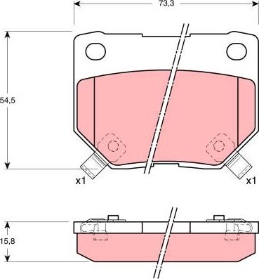 TRW GDB1007DT - Тормозные колодки, дисковые, комплект autospares.lv