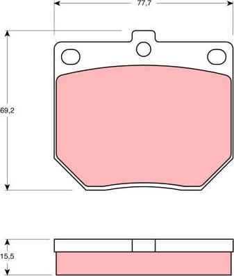 TRW GDB1019 - Тормозные колодки, дисковые, комплект autospares.lv