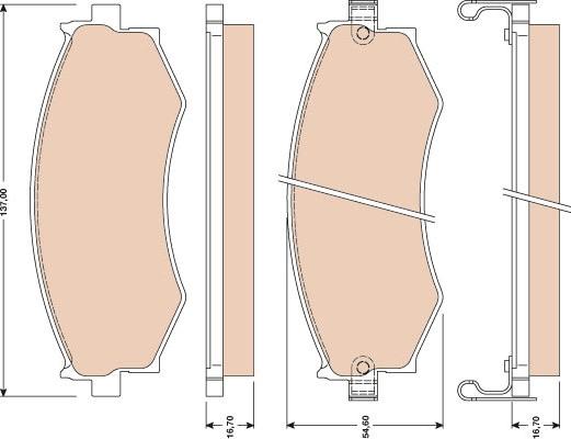 TRW GDB1016 - Тормозные колодки, дисковые, комплект autospares.lv