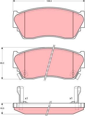 TRW GDB1012 - Тормозные колодки, дисковые, комплект autospares.lv