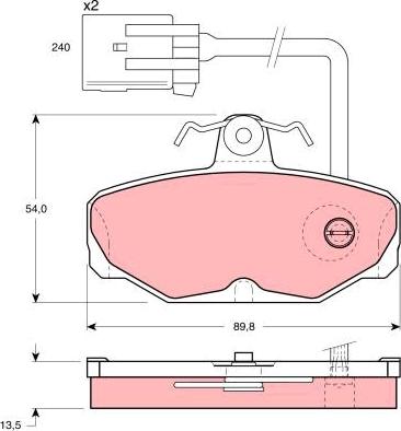 TRW GDB1035 - Тормозные колодки, дисковые, комплект autospares.lv