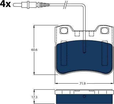 TRW GDB1031BTE - Тормозные колодки, дисковые, комплект autospares.lv