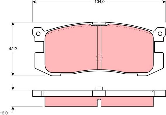 TRW GDB1025 - Тормозные колодки, дисковые, комплект autospares.lv